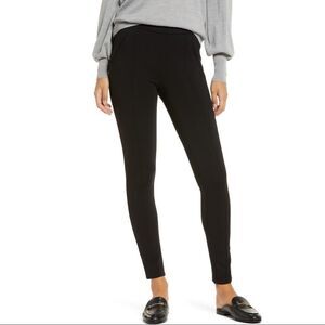 NYDJ Ponte Slit Hem Leggings In Black